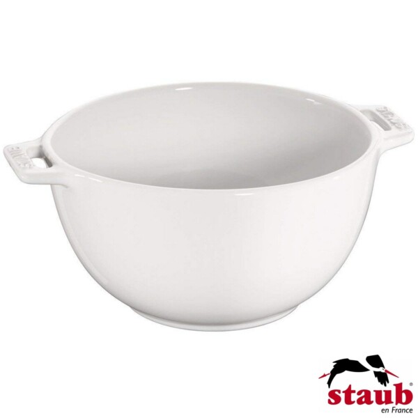 Bowl com Alças Staub Ceramic 25cm Branca