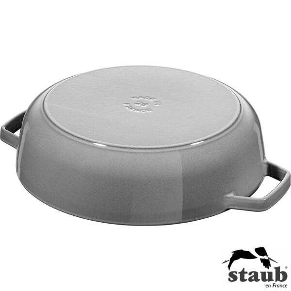 Caçarola Redonda 28cm Cinza Grafite Staub Chistera de Ferro Fundido