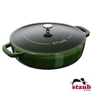 Caçarola Redonda 28cm Verde Basil Staub Chistera de Ferro Fundido