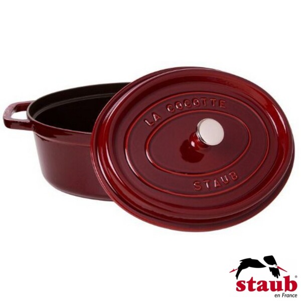 Caçarola Oval 23cm Vermelha Granada Staub La Cocotte de Ferro Fundido