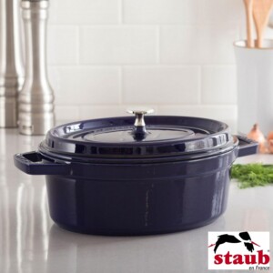 Caçarola Oval 27cm Azul Marinho Staub La Cocotte de Ferro Fundido