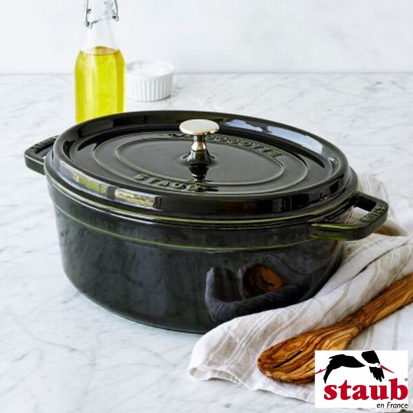 Caçarola Oval 31cm Verde Basil Staub La Cocotte de Ferro Fundido