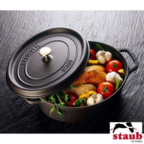 Caçarola Oval 37cm Preta Staub La Cocotte de Ferro Fundido