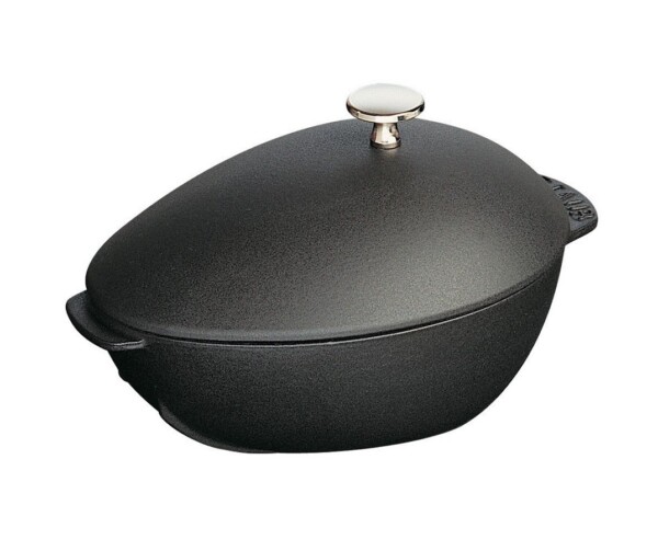 Caçarola para Frutos do Mar Oval 25cm Preta Staub Specialties de Ferro Fundido