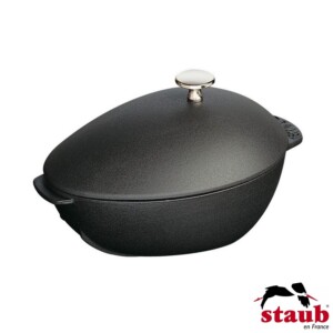 Caçarola para Frutos do Mar Oval 25cm Preta Staub Specialties de Ferro Fundido
