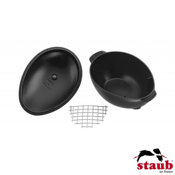 Caçarola para Frutos do Mar Oval 25cm Preta Staub Specialties de Ferro Fundido