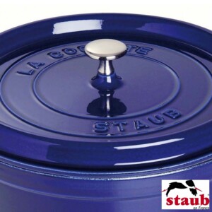 Caçarola Redonda Baixa 26cm Azul Marinho Staub La Cocotte de Ferro Fundido