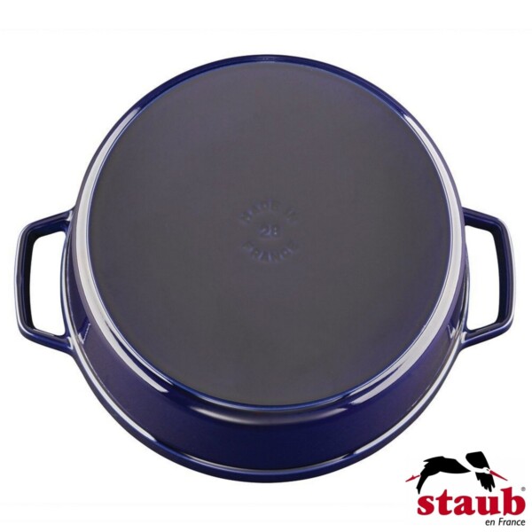 Caçarola Redonda Baixa 26cm Azul Marinho Staub La Cocotte de Ferro Fundido