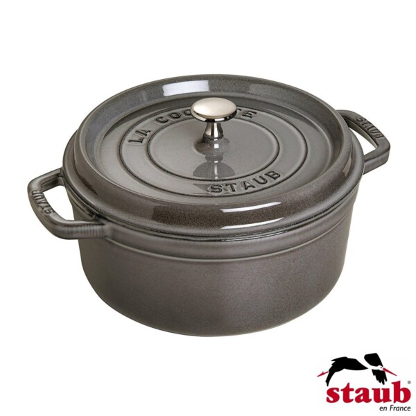 Caçarola Redonda 14cm Cinza Grafite Staub La Cocotte de Ferro Fundido