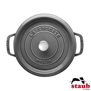 Caçarola Redonda 34cm Cinza Grafite Staub La Cocotte de Ferro Fundido