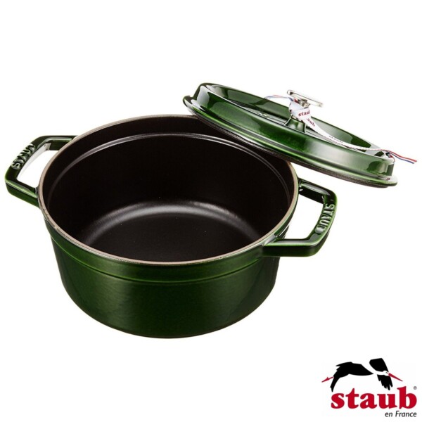 Caçarola Redonda 24cm Verde Basil Staub La Cocotte de Ferro Fundido