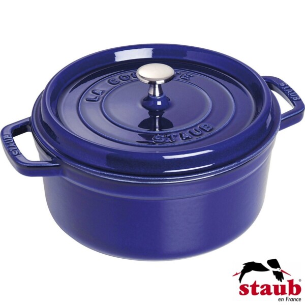 Caçarola Redonda 30cm Azul Marinho Staub La Cocotte de Ferro Fundido