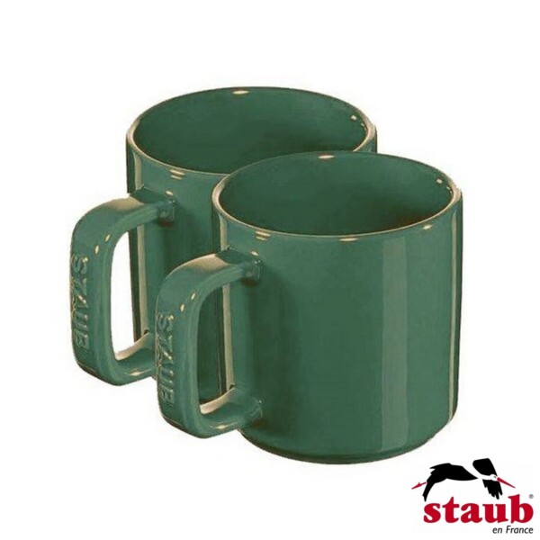 Cj. 2 Canecas Staub Ceramic 200ml Verde Basil