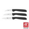 Cj. 3 Facas Zwilling Twin Grip Plastic de Aço Inox Preta
