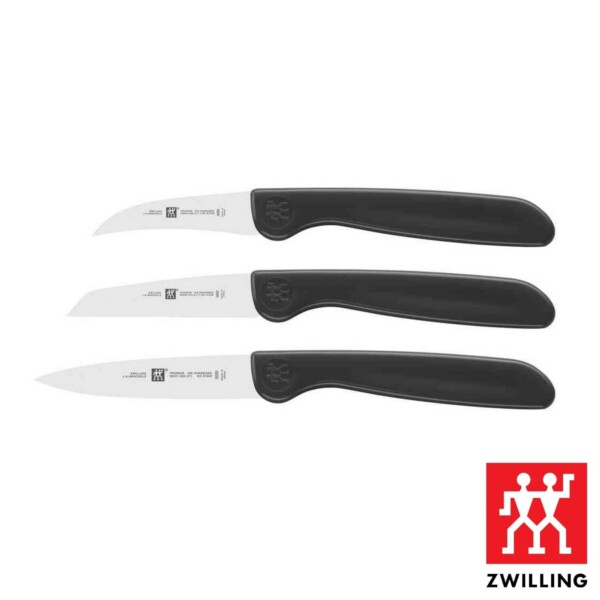 Cj. 3 Facas Zwilling Twin Grip Plastic de Aço Inox Preta