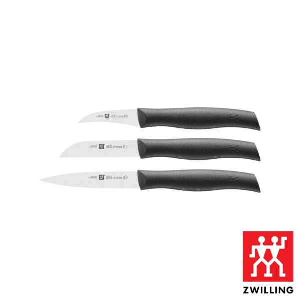 Cj. 3 Facas Zwilling Twin Grip de Aço Inox Preta