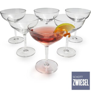 Cj. 6 Taças para Martini 226ml Schott Zwiesel Basic Bar Selection de Cristal
