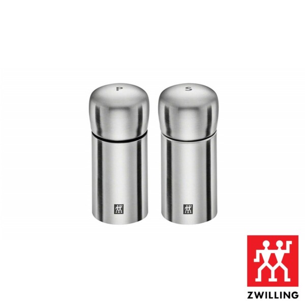 Cj. Mini Moedores de Sal e Pimenta Zwilling Spices de Aço Inox