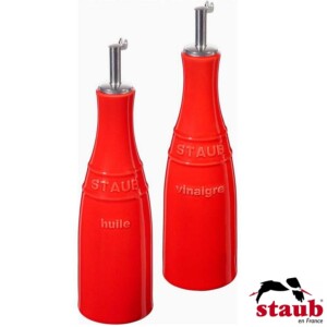 Cj. Óleo e Vinagre Staub Ceramic 250ml Cereja