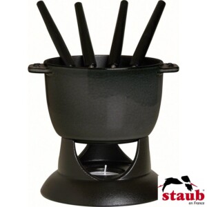 Cj. Mini Fondue Staub Specialties 12cm Preto de Ferro Fundido