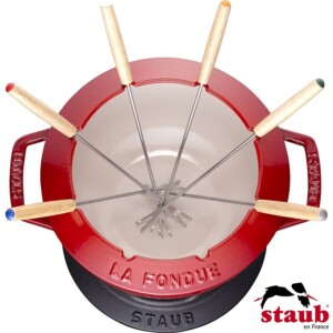 Cj. para Fondue Staub Specialties 18cm Cereja de Ferro Fundido