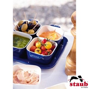 Cj. para Aperitivos Staub Ceramic Azul Marinho