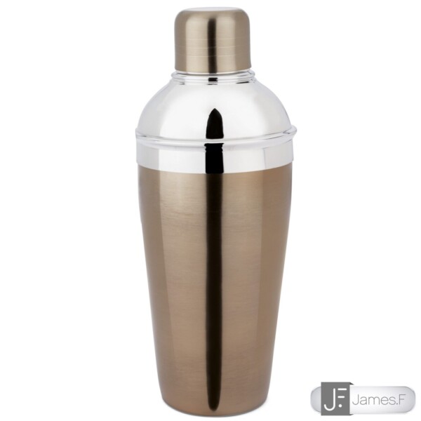 Coqueteleira 500ml com Acabamento Dourado James.F de Aço Inox