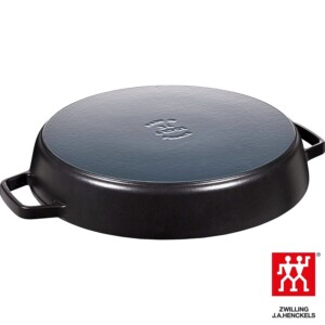 Frigideira com Alças 26cm Preta Staub Grill Pans de Ferro Fundido