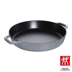 Frigideira com Alças 34cm Cinza Grafite Staub Grill Pans de Ferro Fundido