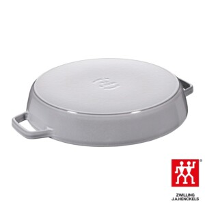 Frigideira com Alças 34cm Cinza Grafite Staub Grill Pans de Ferro Fundido