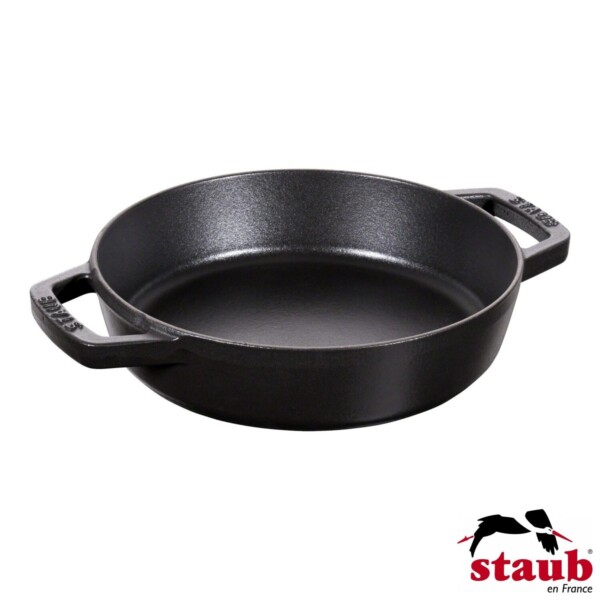 Frigideira com Alças 34cm Preta Staub Grill Pans de Ferro Fundido