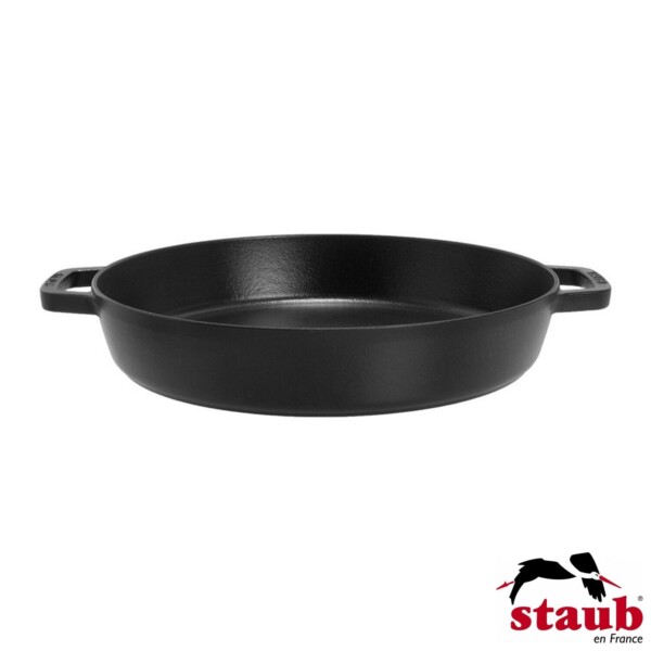 Frigideira com Alças 34cm Preta Staub Grill Pans de Ferro Fundido