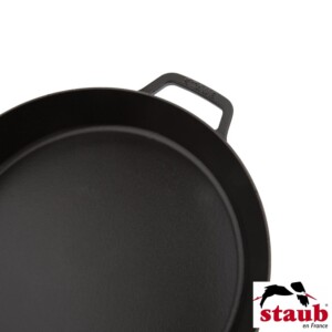 Frigideira com Alças 34cm Preta Staub Grill Pans de Ferro Fundido