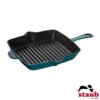 Grelha Quadrada com Cabo 26cm Mar Turquesa Staub Grill Pans La Mer de Ferro Fundido