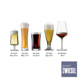 Kit Degustação 5 Copos para Cerveja Schott Zwiesel Beer Tasting de Cristal