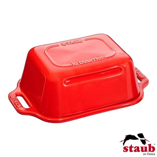 Manteigueira com Tampa Staub Ceramic Cereja