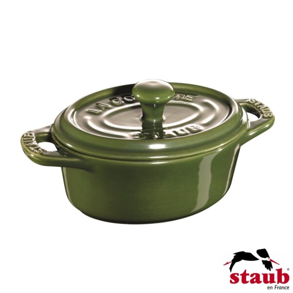 Mini Caçarola Oval 11cm Verde Basil Staub Ceramic