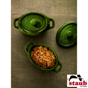 Mini Caçarola Oval 11cm Verde Basil Staub Ceramic