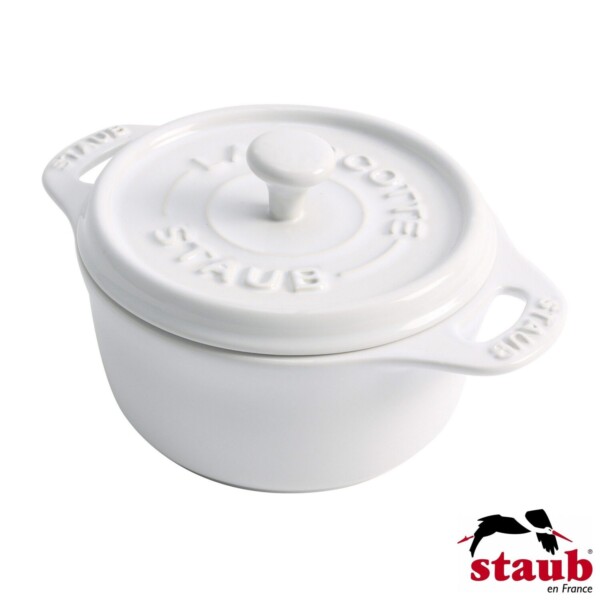 Mini Caçarola Redonda 10cm Branca Staub Ceramic
