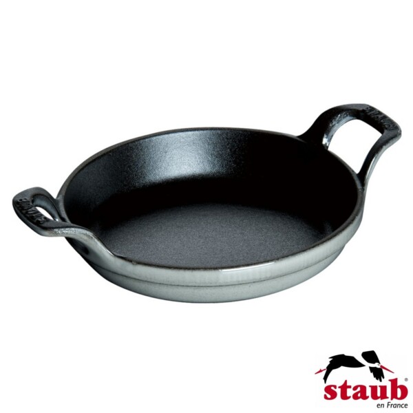 Mini Travessa Redonda 12cm Staub Minis de Ferro Fundido Cinza Grafite