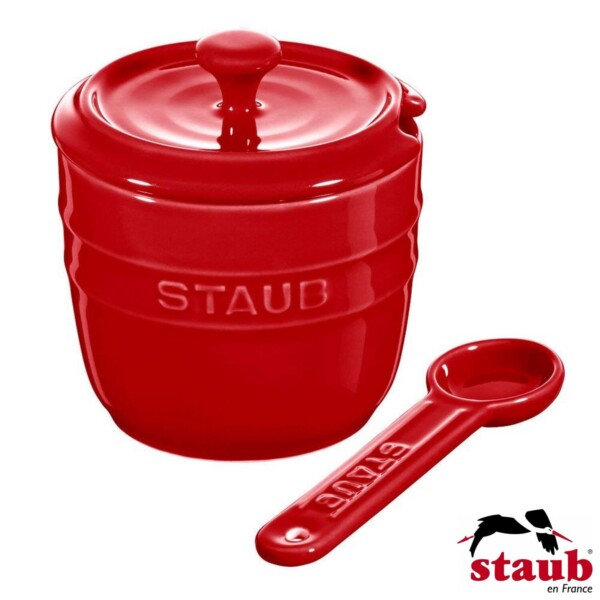 Porta Açúcar Staub Ceramic 250ml Cereja