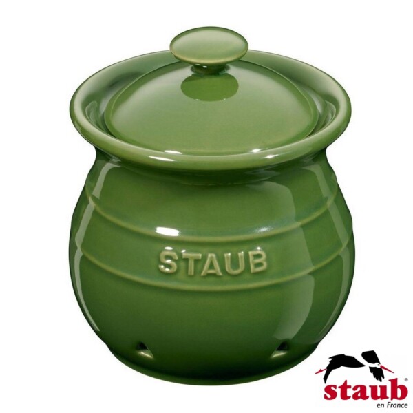 Porta Alho Staub Ceramic 500ml Verde Basil