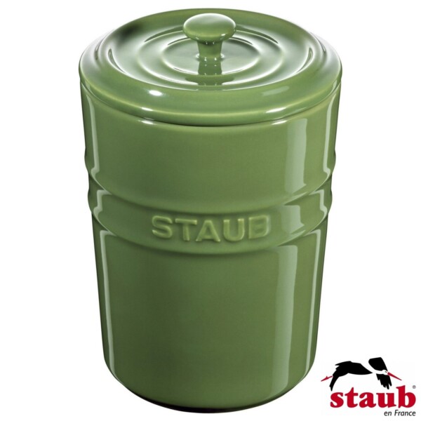 Porta Mantimento Staub Ceramic 1000ml Verde Basil