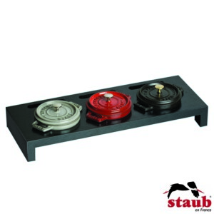 Suporte de Madeira para 3 Mini Caçarolas 10cm Staub Accessories Preto