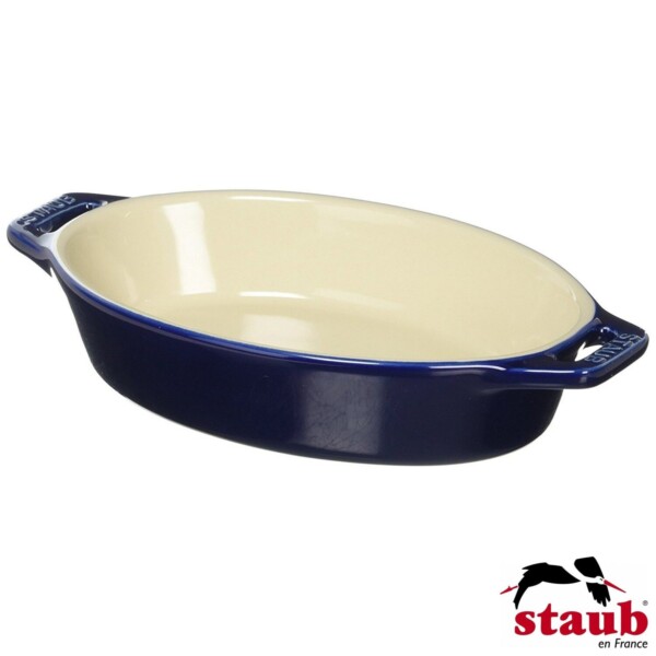 Travessa Oval 17cm Azul Marinho Staub Ceramic