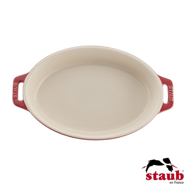 Travessa Oval 17cm Cereja Staub Ceramic
