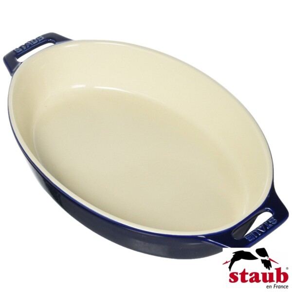 Travessa Oval 29cm Azul Marinho Staub Ceramic