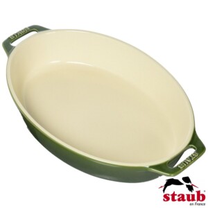 Travessa Oval 29cm Verde Basil Staub Ceramic