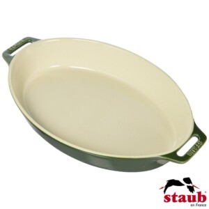 Travessa Oval 37cm Verde Basil Staub Ceramic