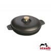 Travessa com Tampa Redonda 20cm Preta Staub Specialties de Ferro Fundido